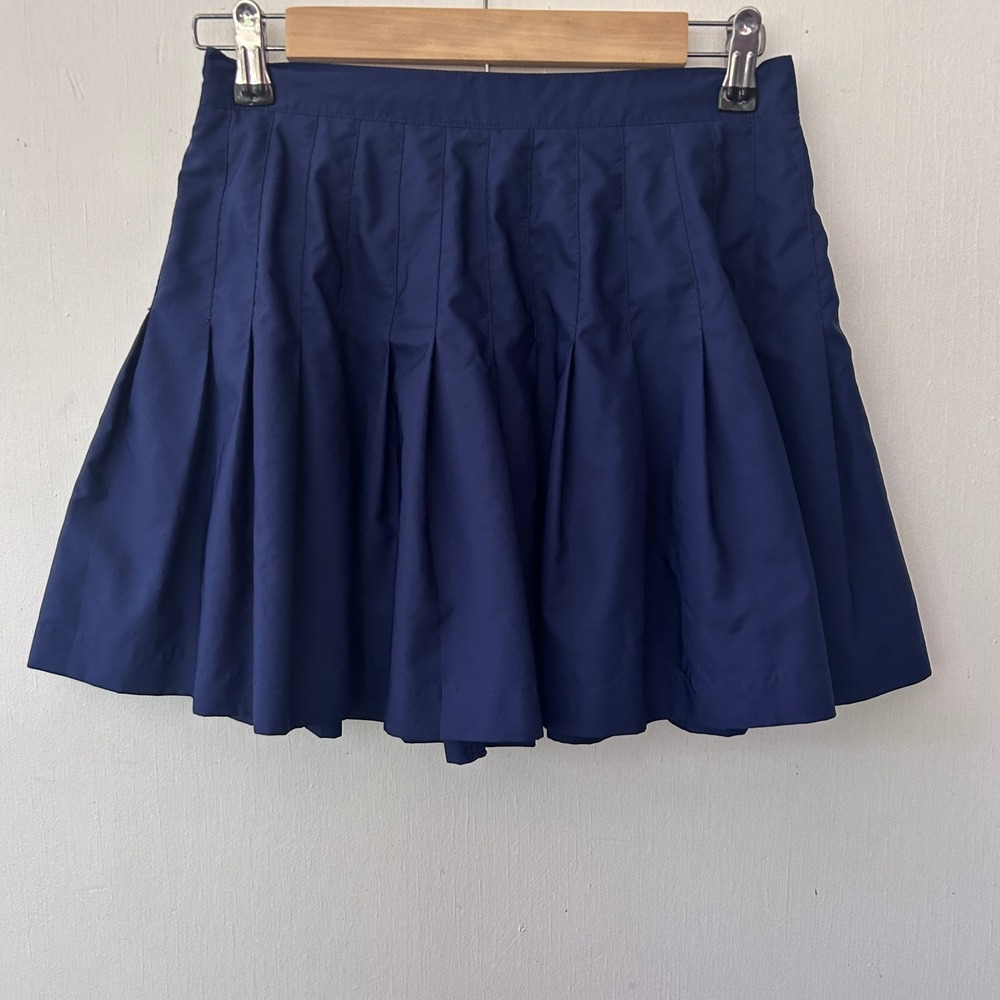Nike Pleated Mini Skirt Womens Medium Navy Blue Athletic Tenniscore Y2K